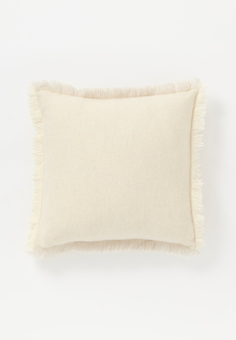 Alonpi Fringed Cashmere Fodera Pillow in Cream	