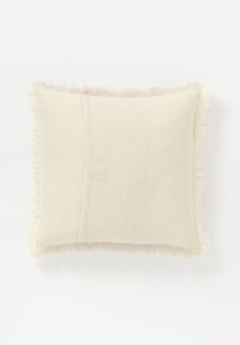 Alonpi Fringed Cashmere Fodera Pillow in Cream	