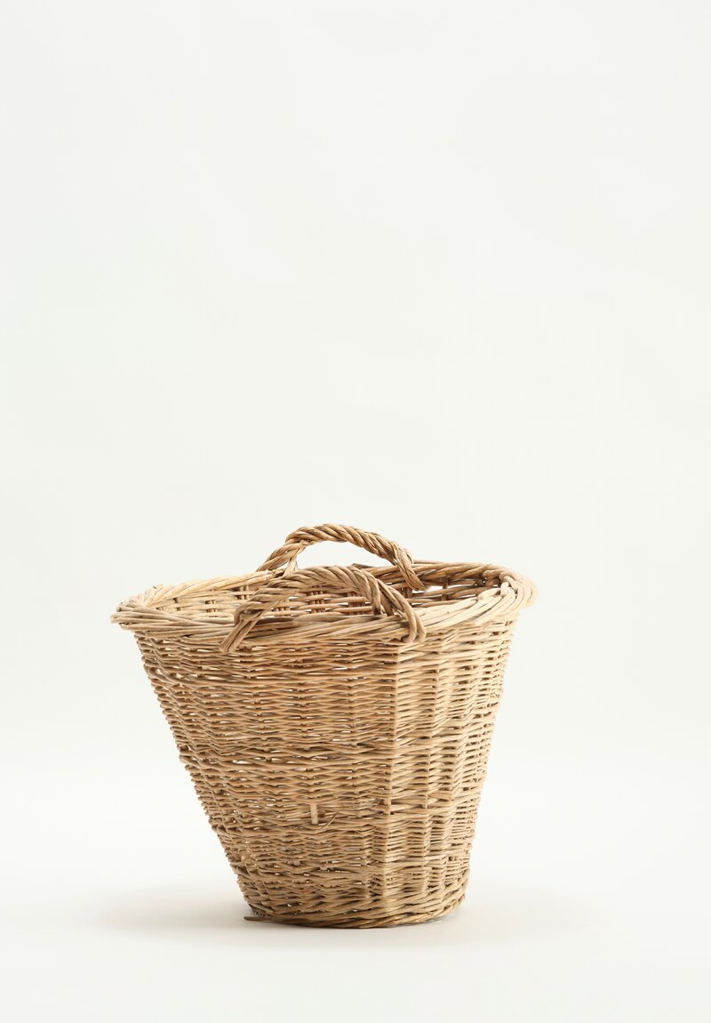 Antique French Handwoven Basket Natural I	