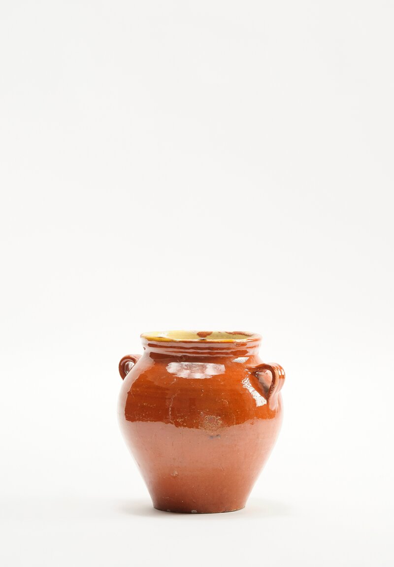 Antique French Confit Pot in Caramel	