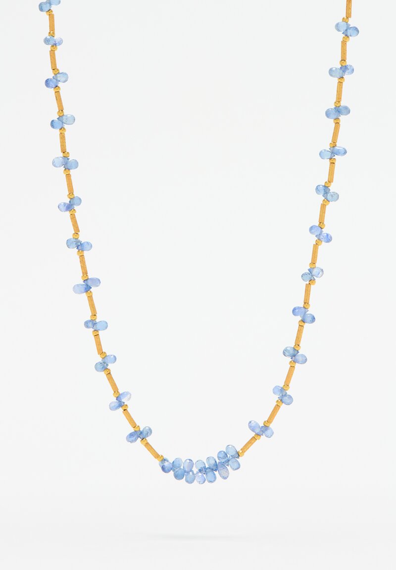 Greig Porter 18K Gold & Aquamarine Droplets Necklace	