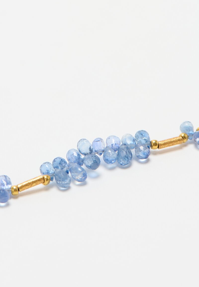 Greig Porter 18K Gold & Aquamarine Droplets Necklace	