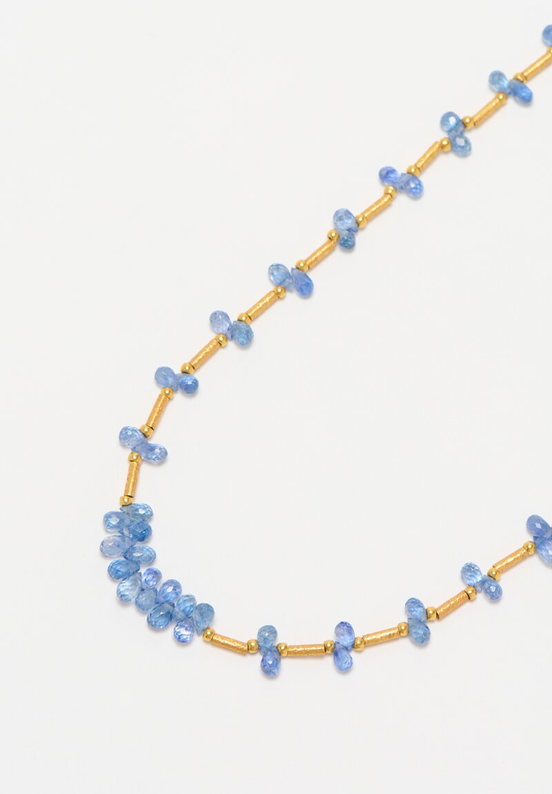 Greig Porter 18K Gold & Aquamarine Droplets Necklace	