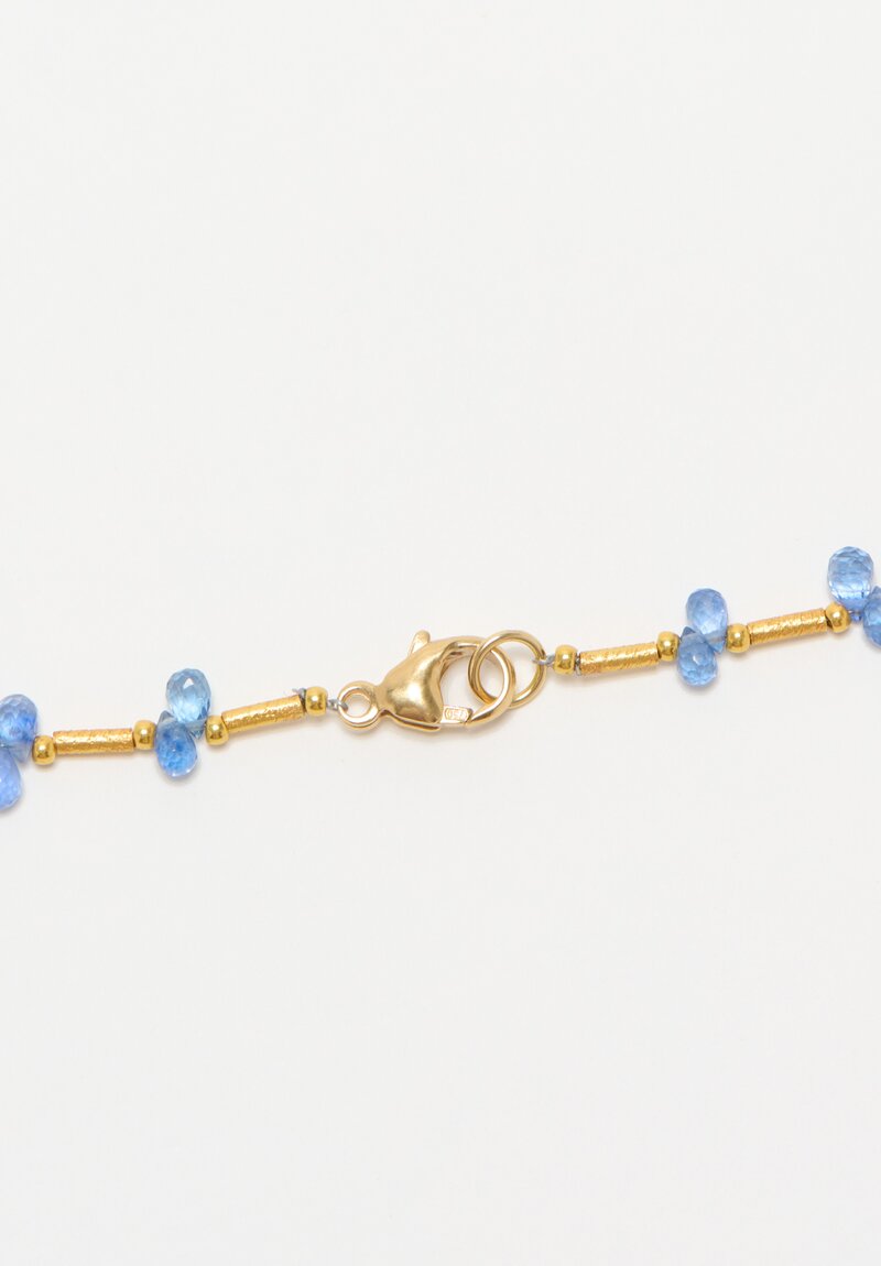 Greig Porter 18K Gold & Aquamarine Droplets Necklace	