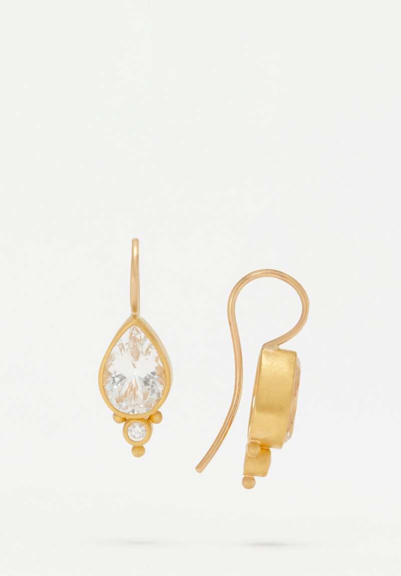 Denise Betesh 22K, Danburite & Diamond Earrings	