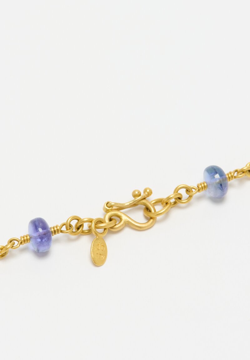 Denise Betesh 22K, Tanzanite Varied Link Chain Necklace	