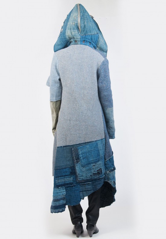 Greg Lauren Nomad Coat In Blue Patchwork | Santa Fe Dry Goods ...