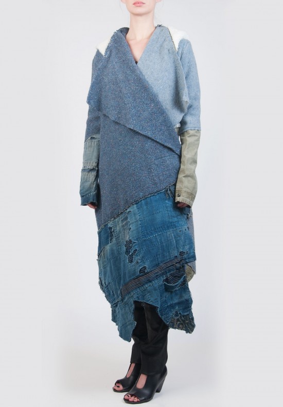 Greg Lauren Nomad Coat In Blue Patchwork | Santa Fe Dry Goods ...