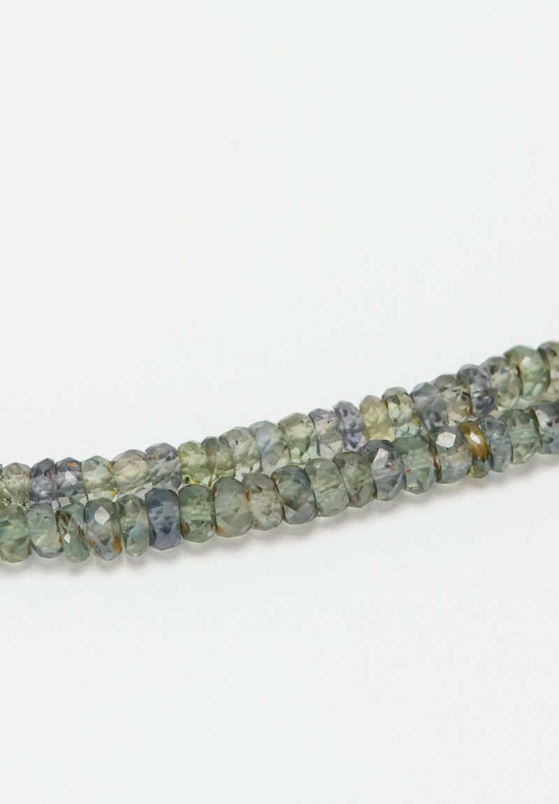 Denise Betesh 18K, 22K, Charcoal & Green Sapphire Necklace	