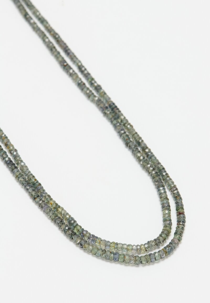 Denise Betesh 18K, 22K, Charcoal & Green Sapphire Necklace	