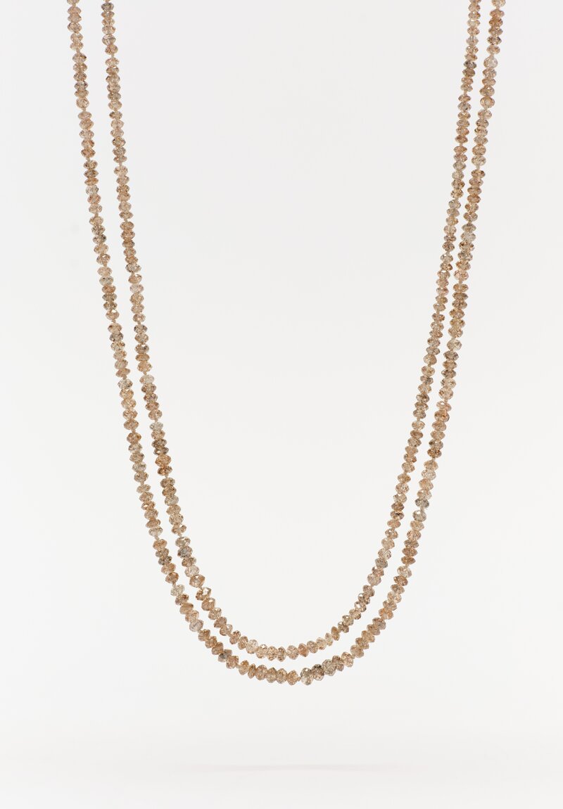 Denise Betesh 18K, 22K, Champagne Diamond Double Strand Necklace	