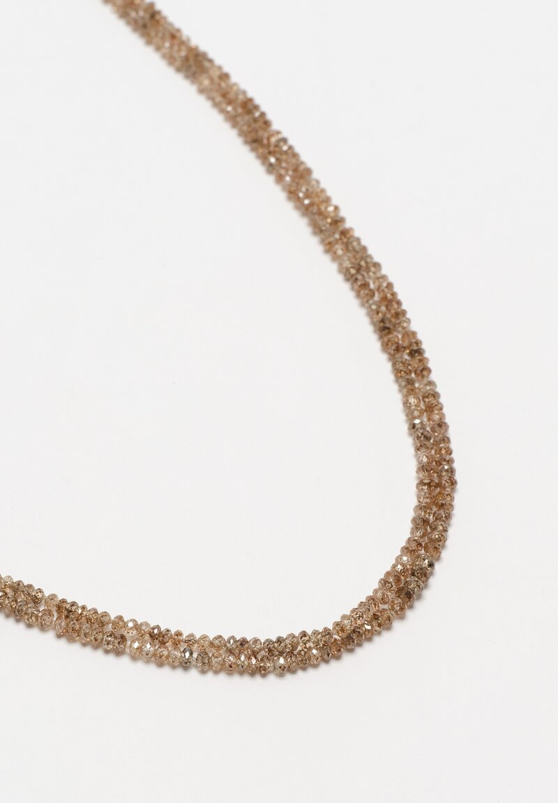 Denise Betesh 18K, 22K, Champagne Diamond Double Strand Necklace	