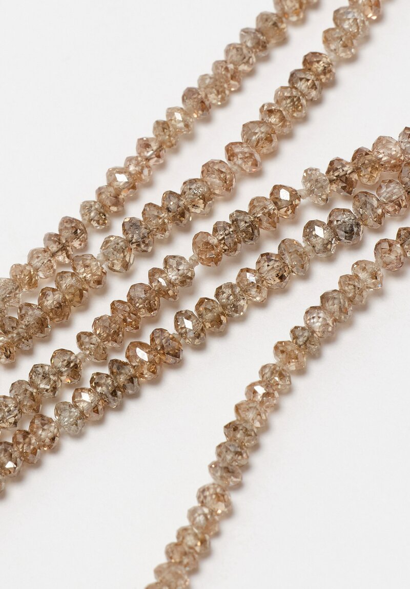 Denise Betesh 18K, 22K, Champagne Diamond Double Strand Necklace	