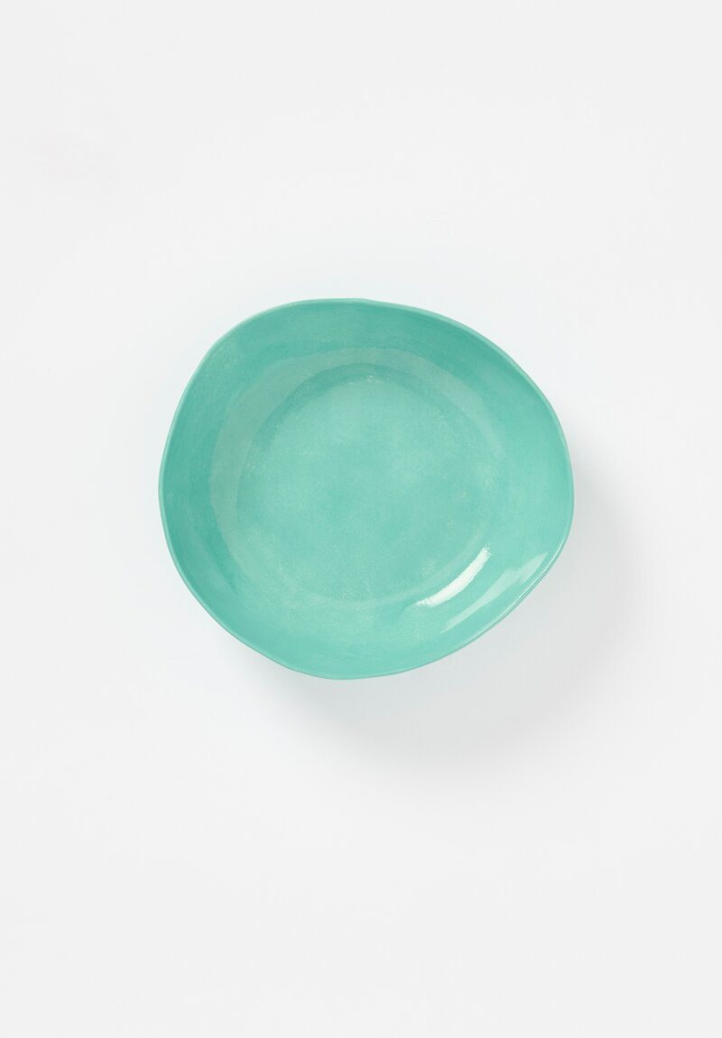 Bertozzi Handmade Porcelain Small Serving Bowl in Smeraldo Green	