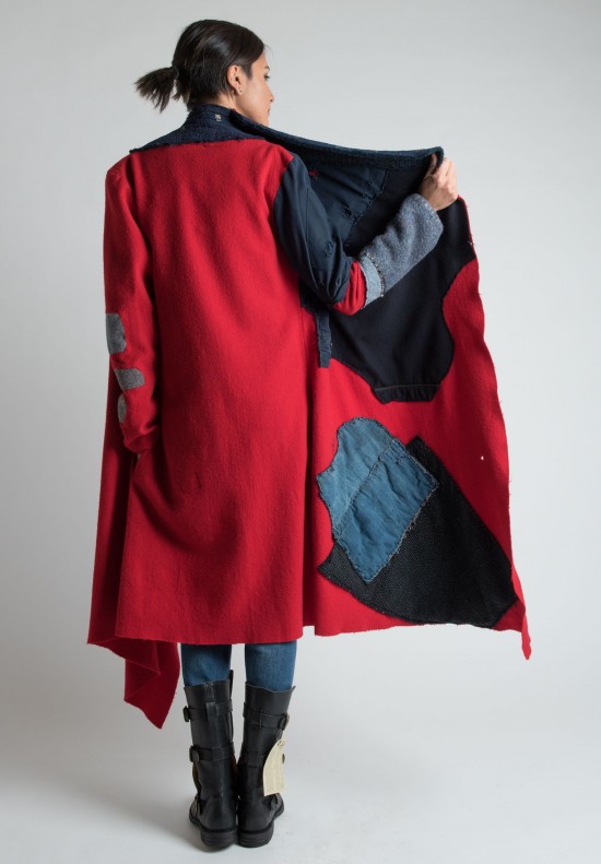 Greg Lauren Nomad Coat in Red Patchwork | Santa Fe Dry Goods . Workshop ...