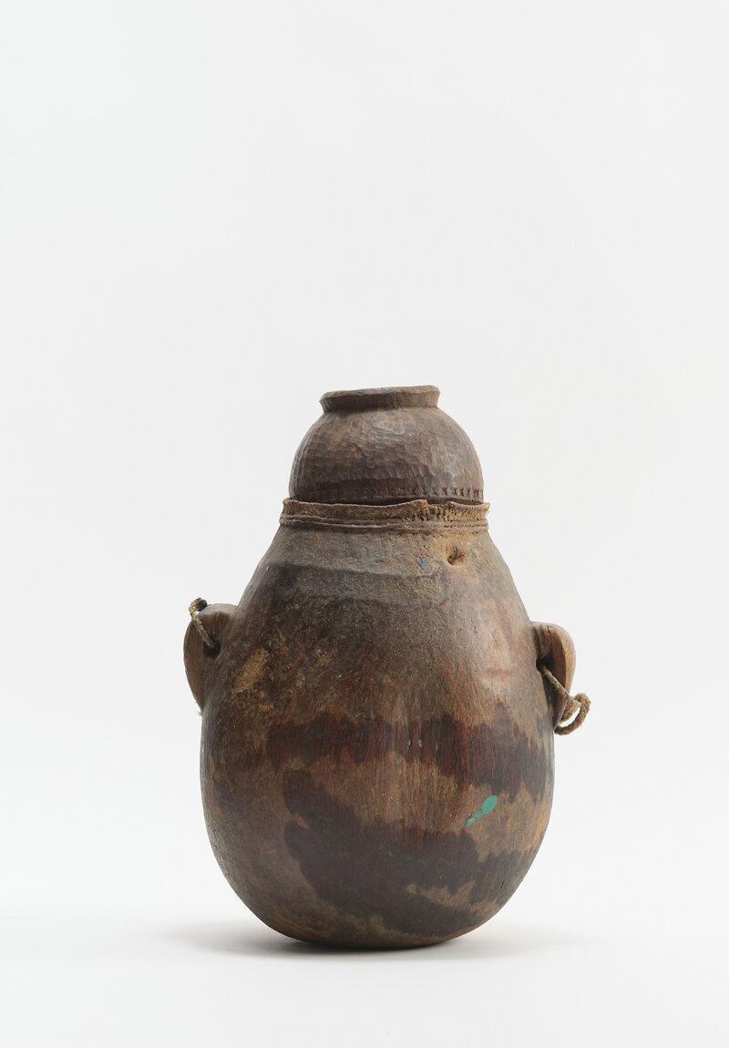 Vintage Carved Wood Lidded Container from the Borana People of Southern Ethiopia	