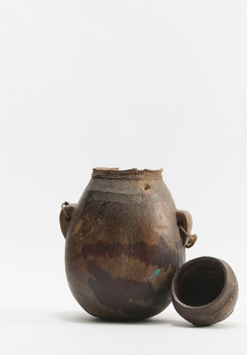 Vintage Carved Wood Lidded Container from the Borana People of Southern Ethiopia	