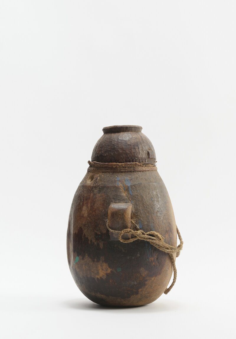 Vintage Carved Wood Lidded Container from the Borana People of Southern Ethiopia	