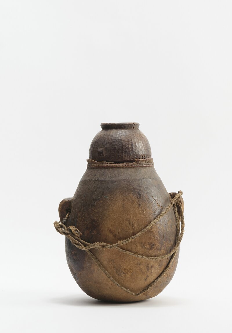 Vintage Carved Wood Lidded Container from the Borana People of Southern Ethiopia	