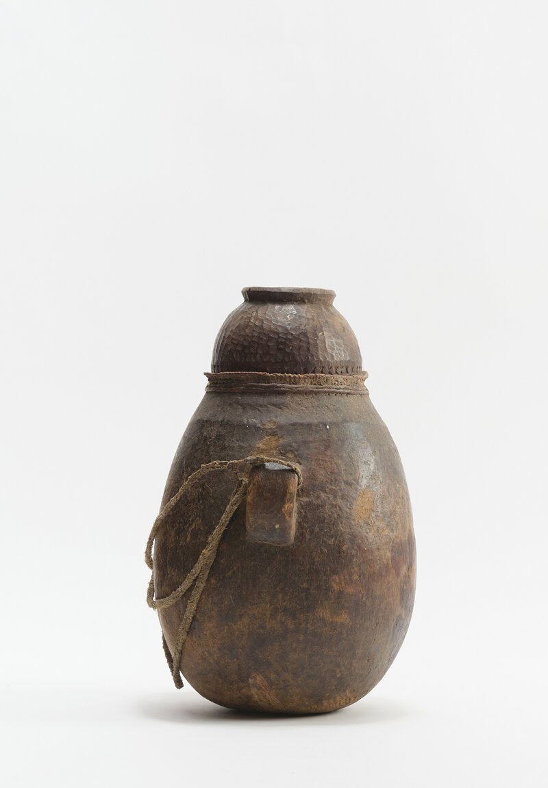 Vintage Carved Wood Lidded Container from the Borana People of Southern Ethiopia	