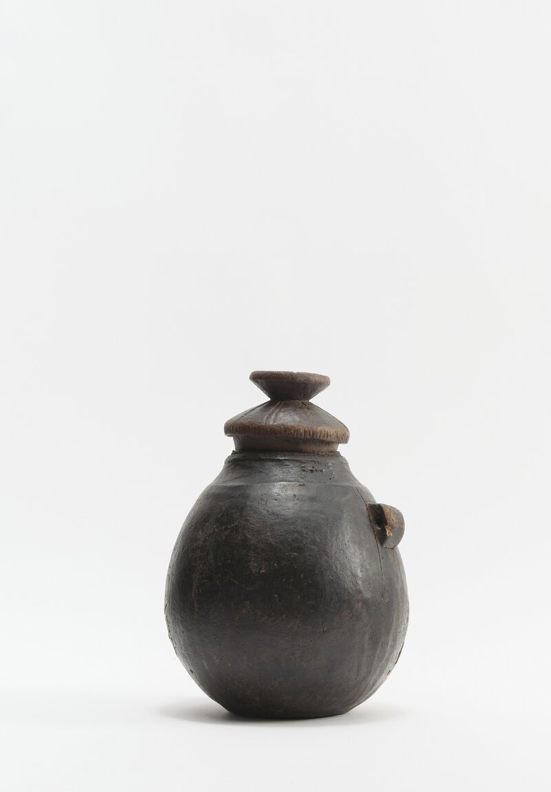 Vintage Carved Wood Lidded Container from the Borana People of Southern Ethiopia	