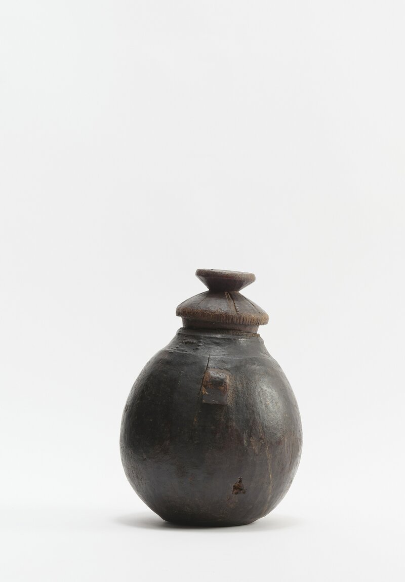 Vintage Carved Wood Lidded Container from the Borana People of Southern Ethiopia	