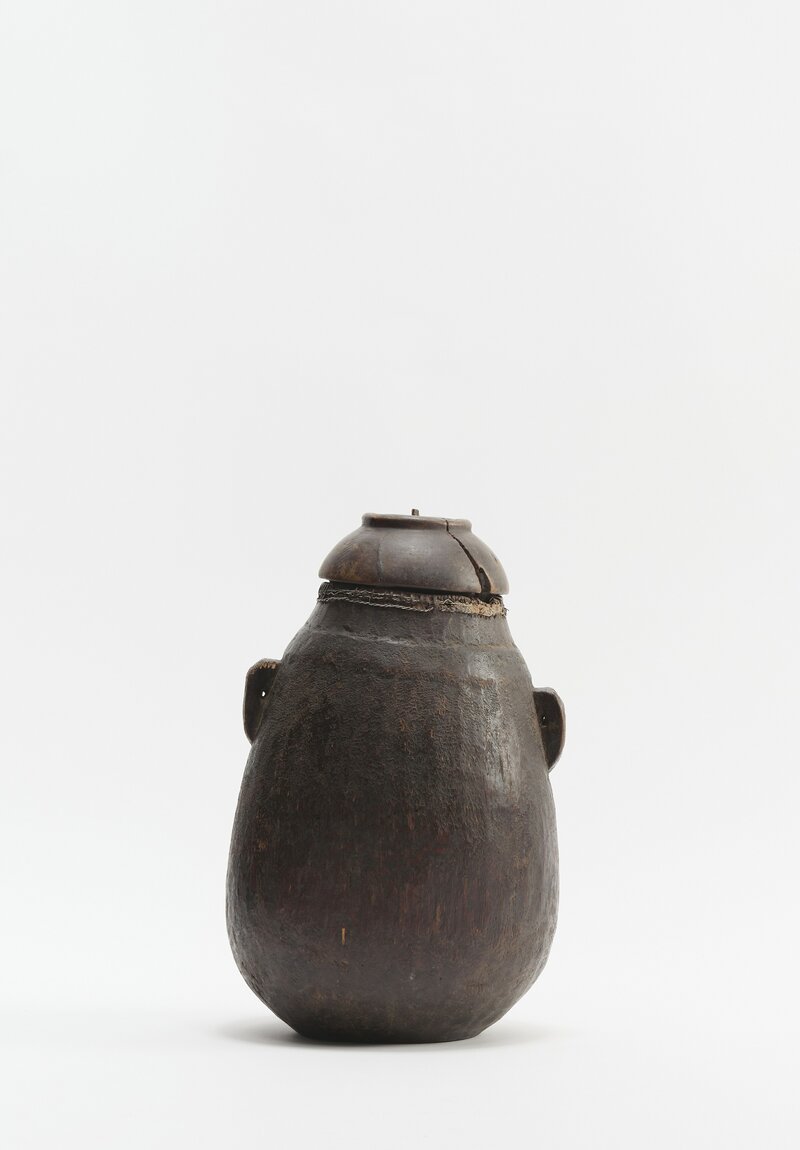 Vintage Carved Wood Lidded Container from the Borana People of Southern Ethiopia	