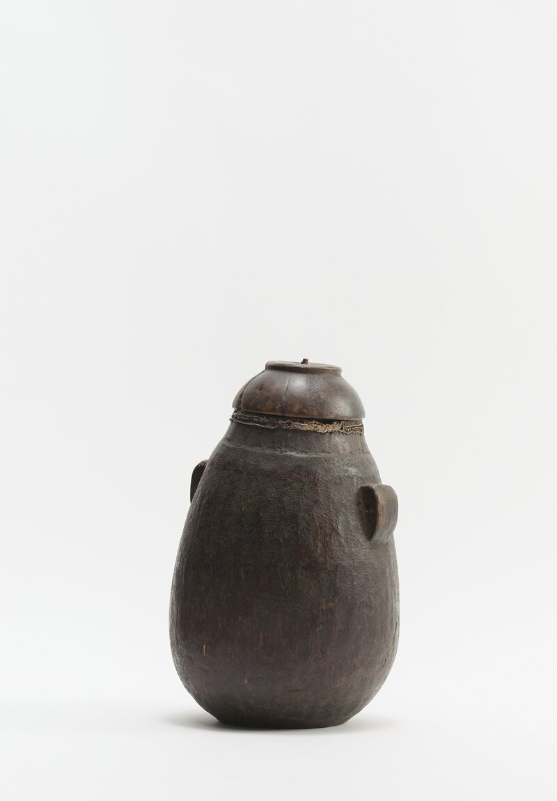 Vintage Carved Wood Lidded Container from the Borana People of Southern Ethiopia	