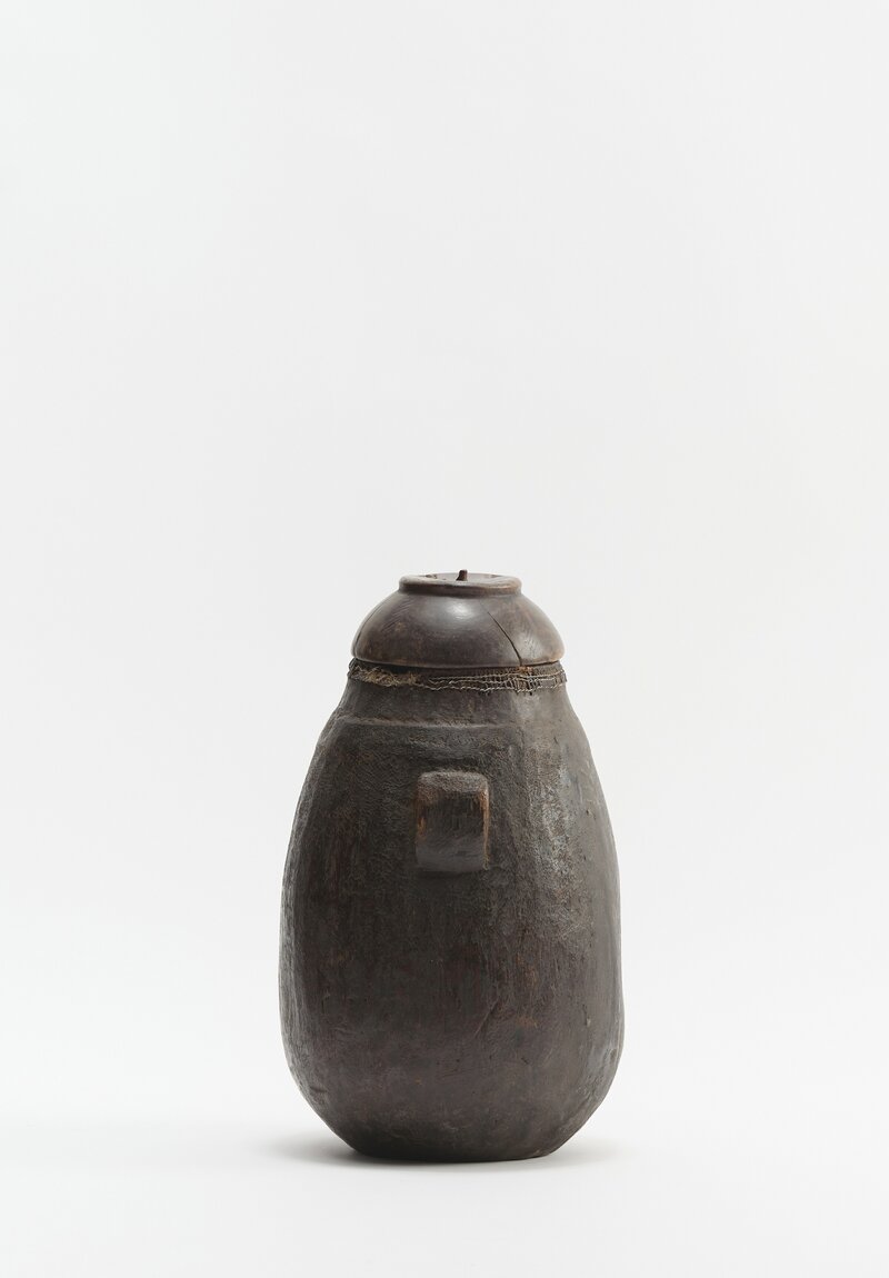 Vintage Carved Wood Lidded Container from the Borana People of Southern Ethiopia	