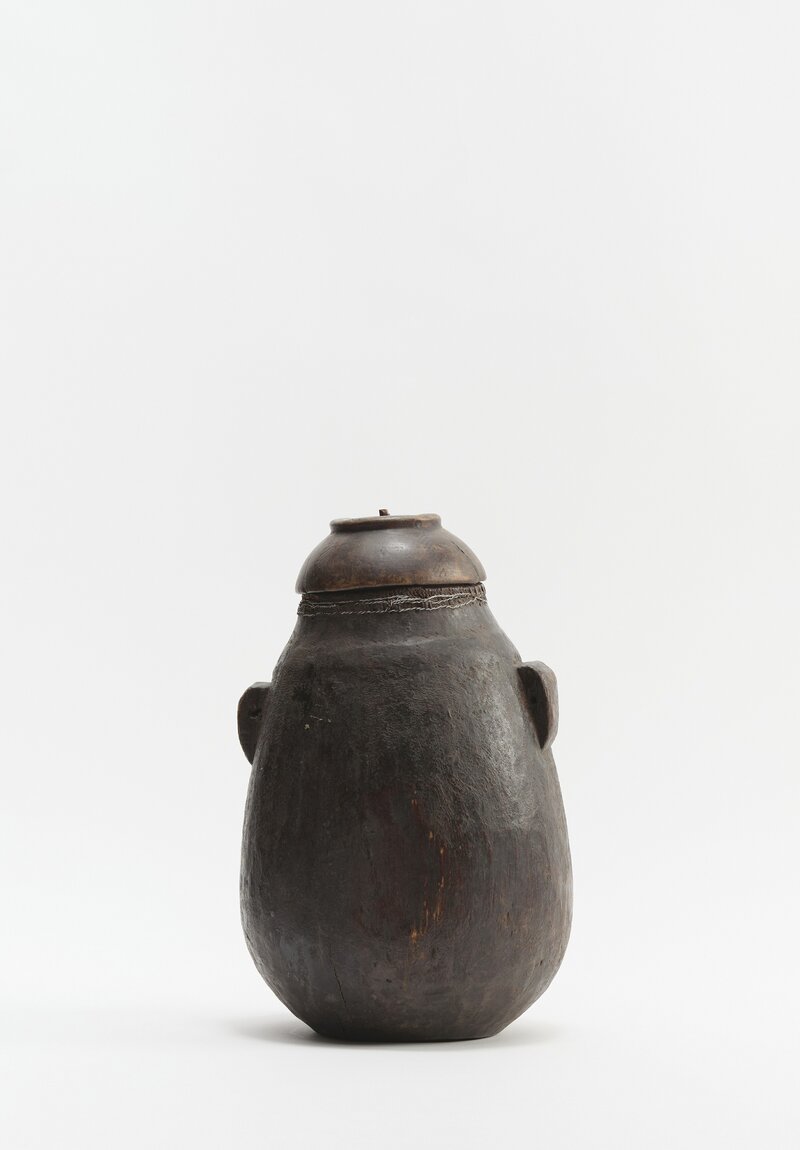 Vintage Carved Wood Lidded Container from the Borana People of Southern Ethiopia	