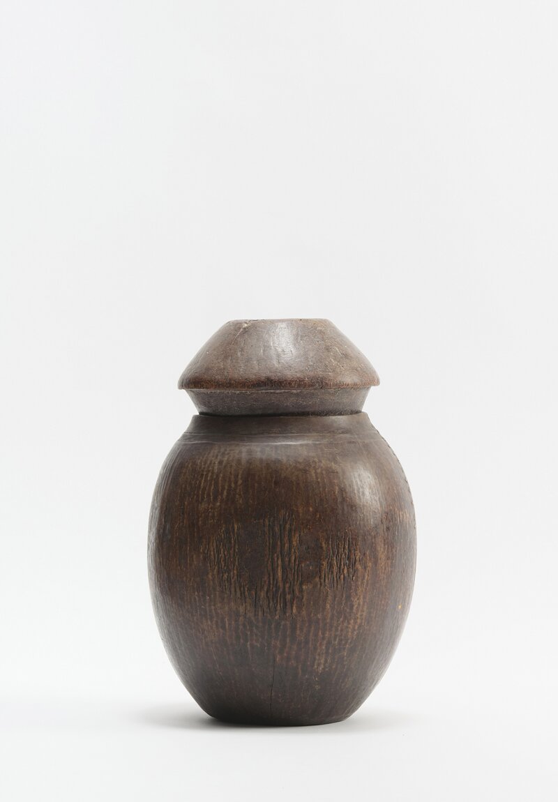 Vintage Carved Wood Lidded Container from the Borana People of Southern Ethiopia	