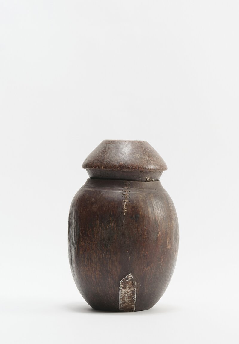 Vintage Carved Wood Lidded Container from the Borana People of Southern Ethiopia	