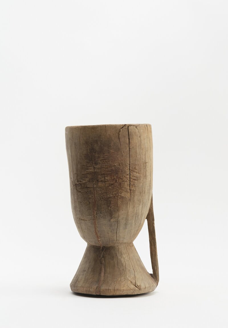 Vintage Wood Mortar from the Mossi People of Burkina Faso	