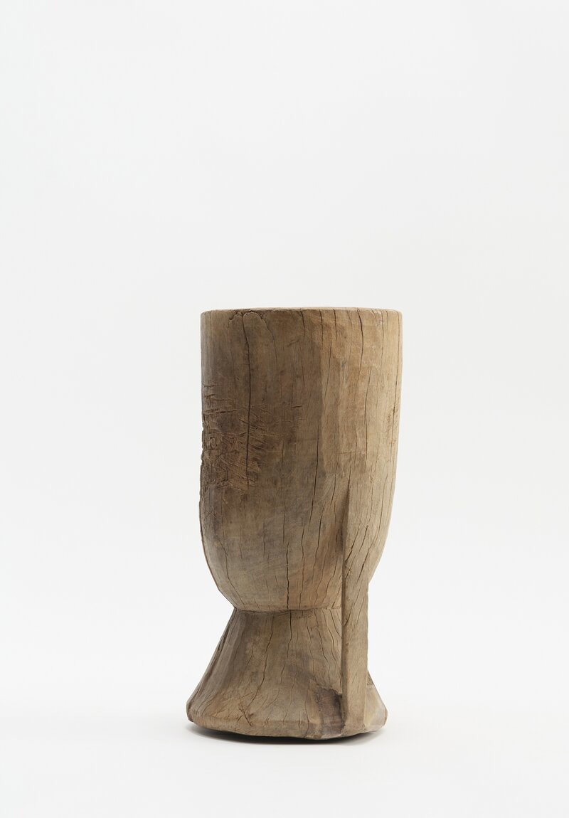 Vintage Wood Mortar from the Mossi People of Burkina Faso	