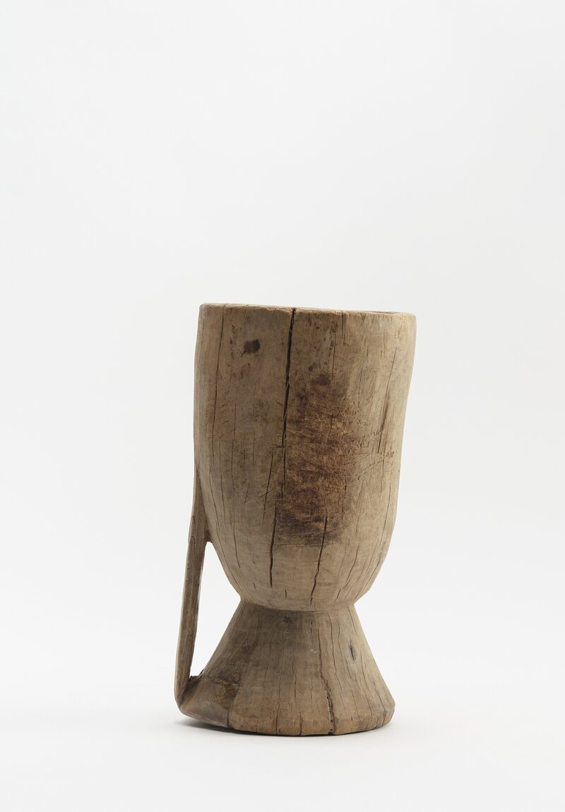 Vintage Wood Mortar from the Mossi People of Burkina Faso	