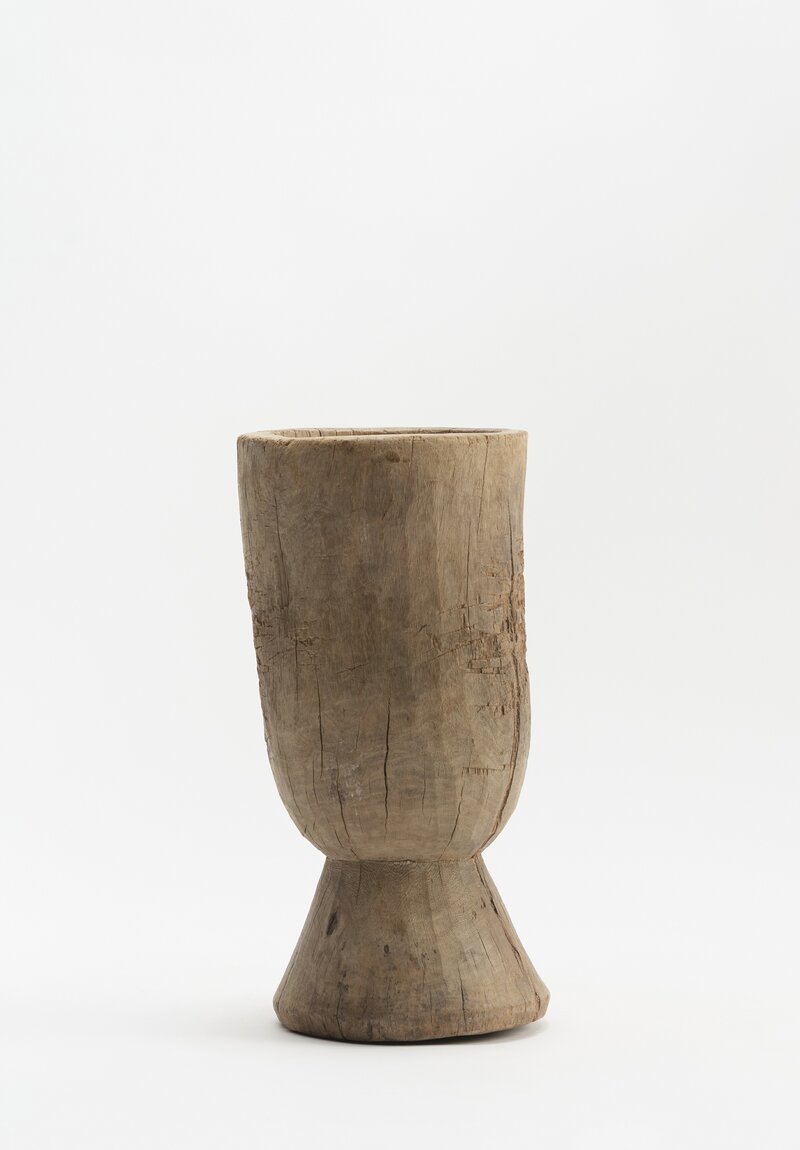 Vintage Wood Mortar from the Mossi People of Burkina Faso	