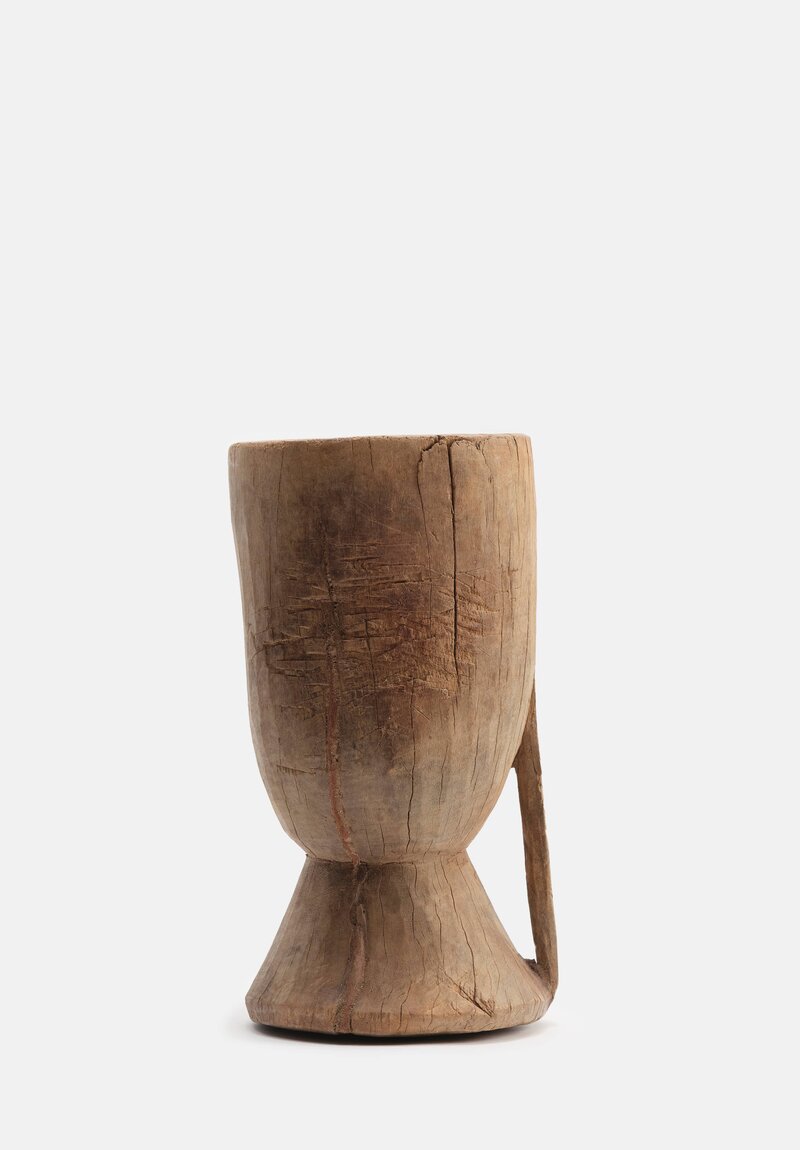 Vintage Wood Mortar from the Mossi People of Burkina Faso	