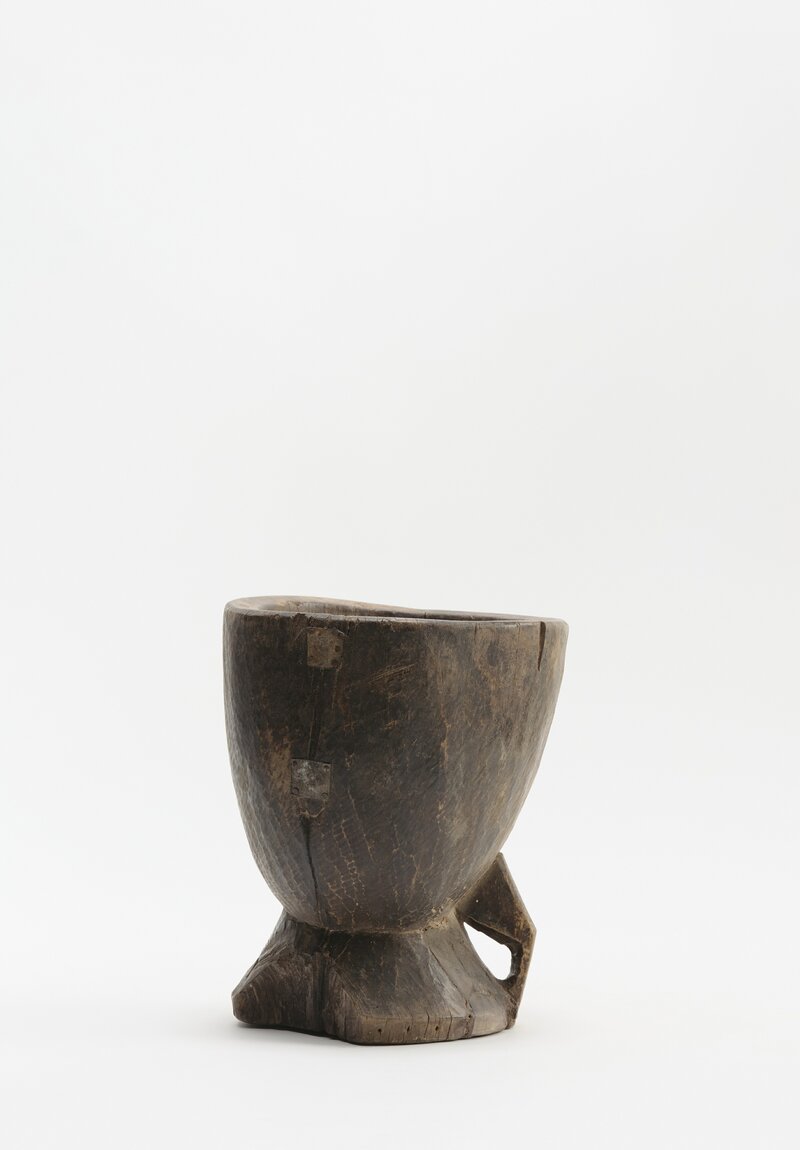 Vintage Wood Mortar from the Mossi People of Burkina Faso	