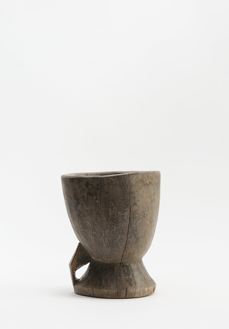 Vintage Wood Mortar from the Mossi People of Burkina Faso	