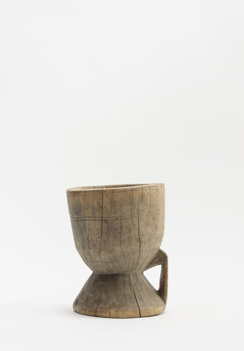 Vintage Wood Mortar from the Mossi People of Burkina Faso	