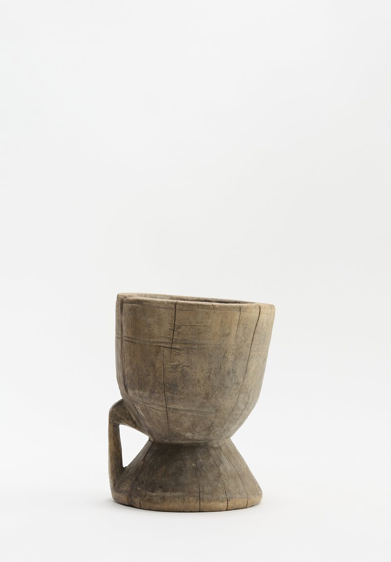 Vintage Wood Mortar from the Mossi People of Burkina Faso	