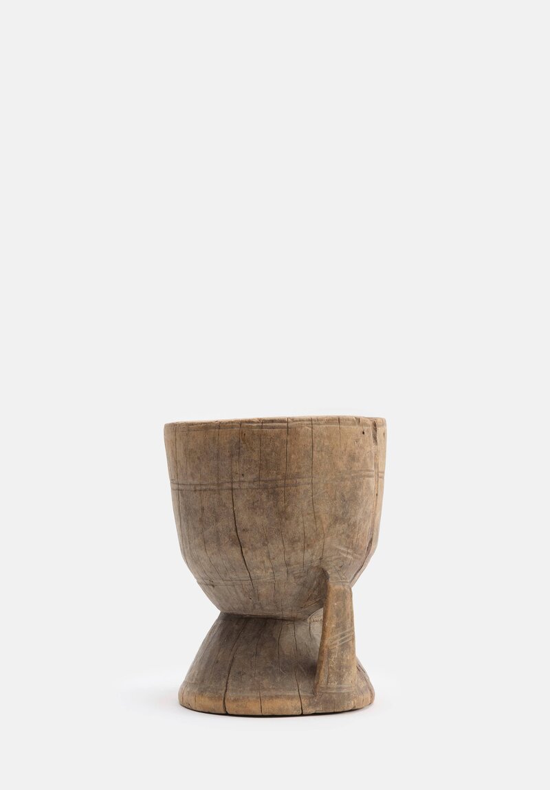 Vintage Wood Mortar from the Mossi People of Burkina Faso	