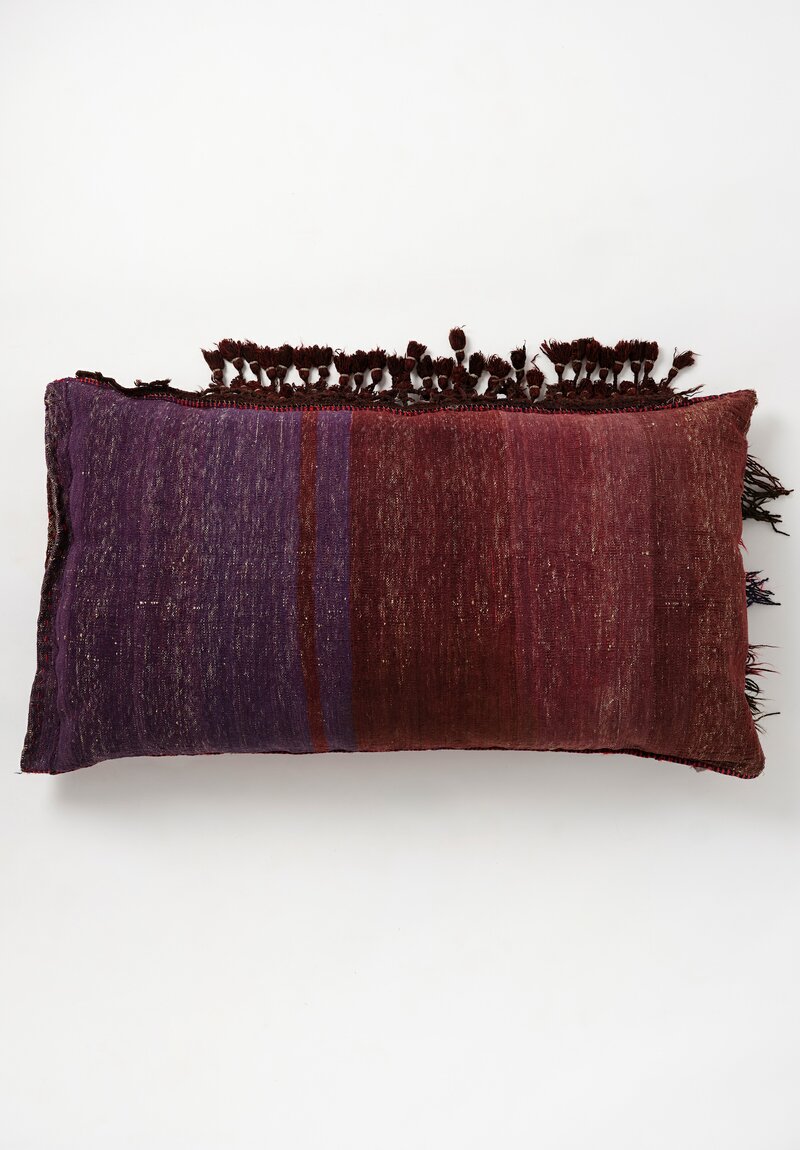 Afghan Baluch Balisht Bag Vintage Pillow Rug with Tassels