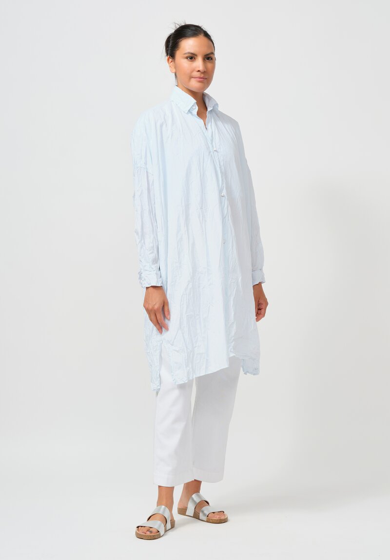 Daniela Gregis Washed Cotton Uomo Pari Tunic in Azzurro Pale Blue	