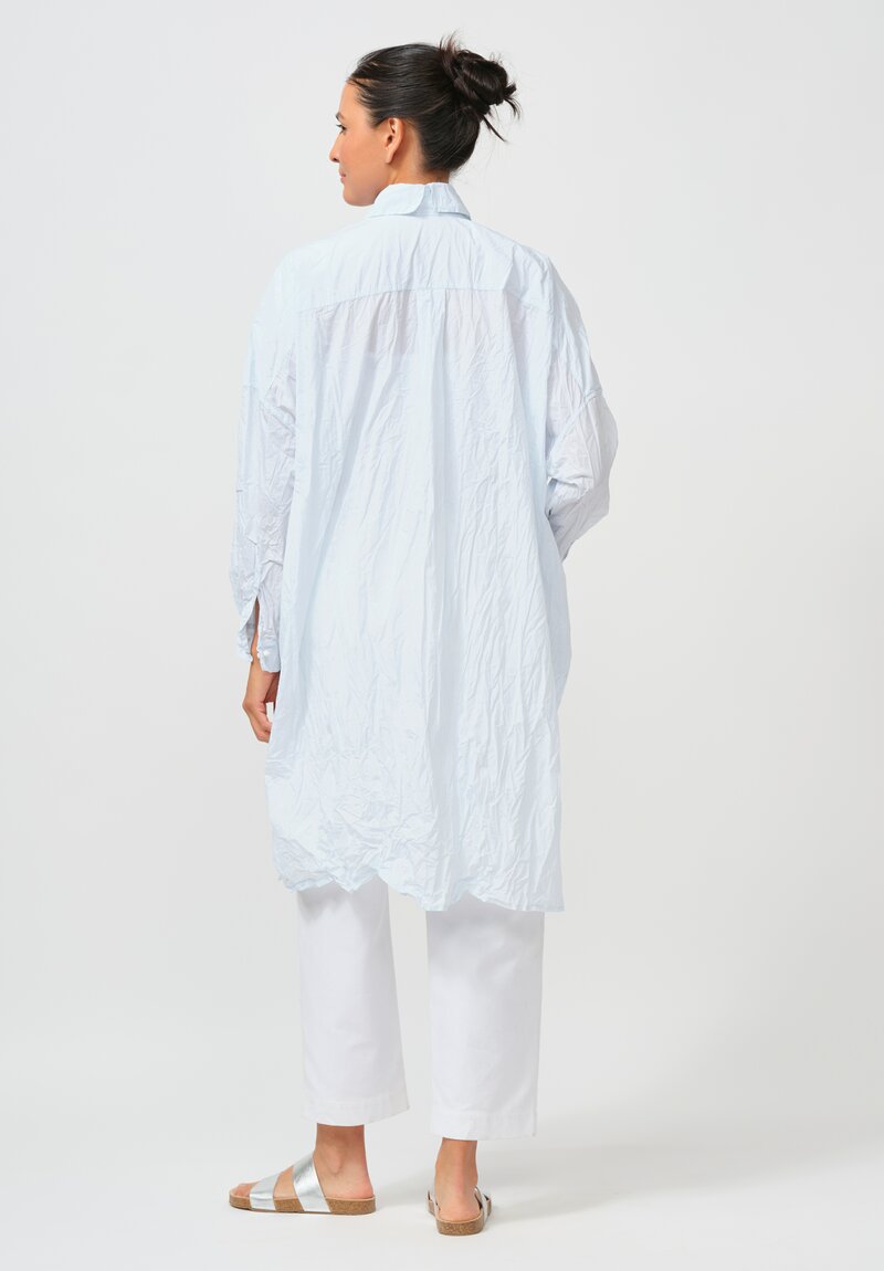 Daniela Gregis Washed Cotton Uomo Pari Tunic in Azzurro Pale Blue	