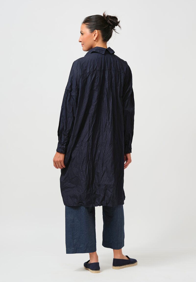 Daniela Gregis Washed Cotton Uomo Pari Tunic in Navy Blue	