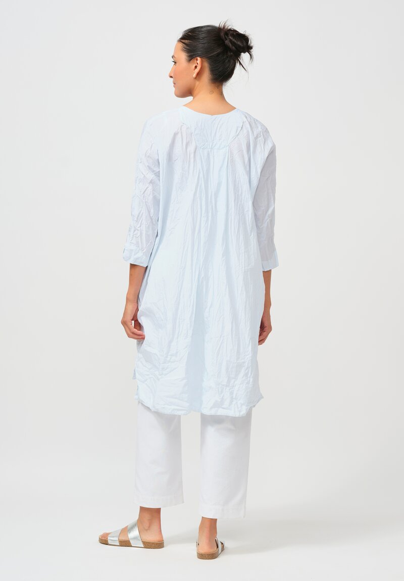 Daniela Gregis Washed Cotton Media Tunic in Azzurro Pale Blue	