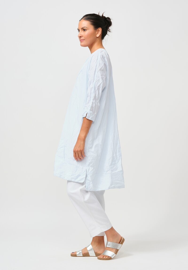 Daniela Gregis Washed Cotton Media Tunic in Azzurro Pale Blue	