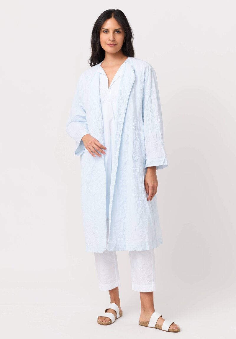 Daniela Gregis Washed Cotton Media Tunic in Azzurro Pale Blue	