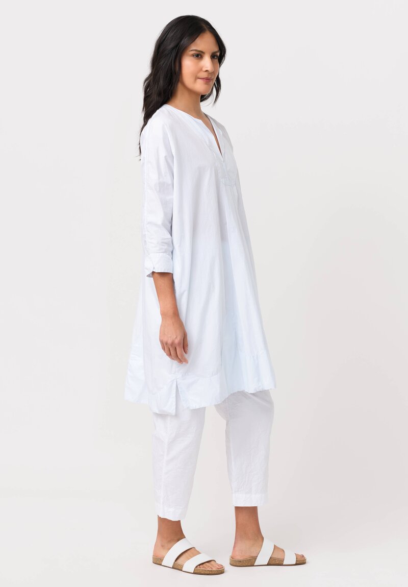 Daniela Gregis Washed Cotton Media Tunic in Azzurro Pale Blue	